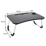 TABLE DE LIT PLIANTE SUR PIEDS MDF