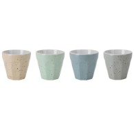 TASSE EN PORCELAINE DE DIFFÉRENTES COULEURS 90 ML 4 PIÈCE