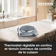 RECHAUD ELECTRIQUE SEVRIN 1 PLAQUE INOX