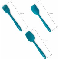 SET DE 3 USTENSILES DE CUISINE , CUILLÈRE, SPATULE  ET PINCEAU EN SILICONE LACOR