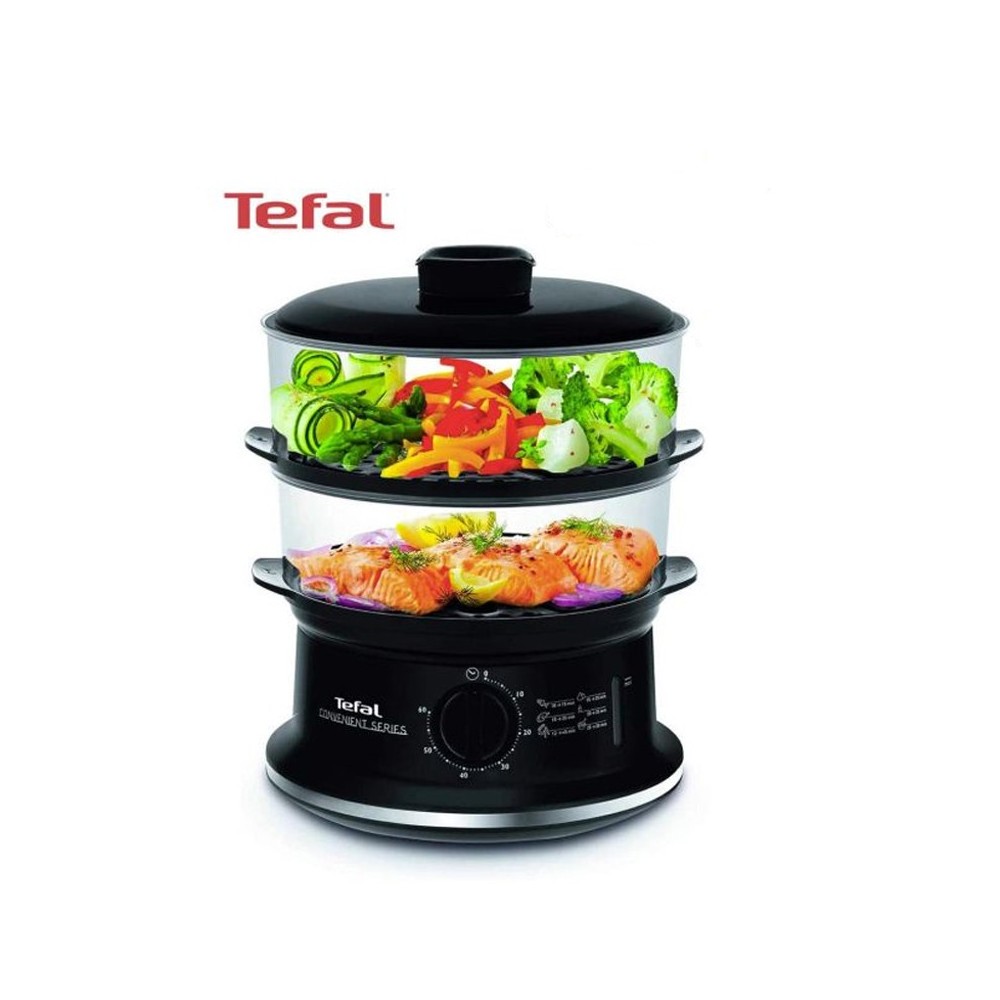 CUISEUR VAPEUR 2 BOLS 900W NOIR TEFAL