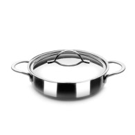 PLAT ROND IBILI AVEC COUVERCLE INOX NOAH 26 CM