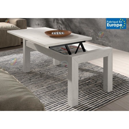 TABLE BASSE RECTANGULAIRE RELEVABLE - FRÊNE