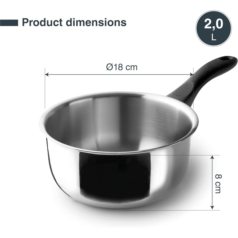 CASSEROLE GARINOX INOX Ø18CM