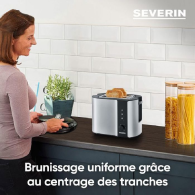 GRILLE PAIN DEUX TRANCHES INOX 800 W SEVERIN