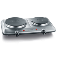 RÉCHAUD ÉLECTRIQUE POSABLE INOX 2 PLAQUES 2500 W - SEVERIN