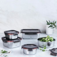 BOITE ALIMENTAIRE RECTANGLE EN INOX LACOR 1800 ML