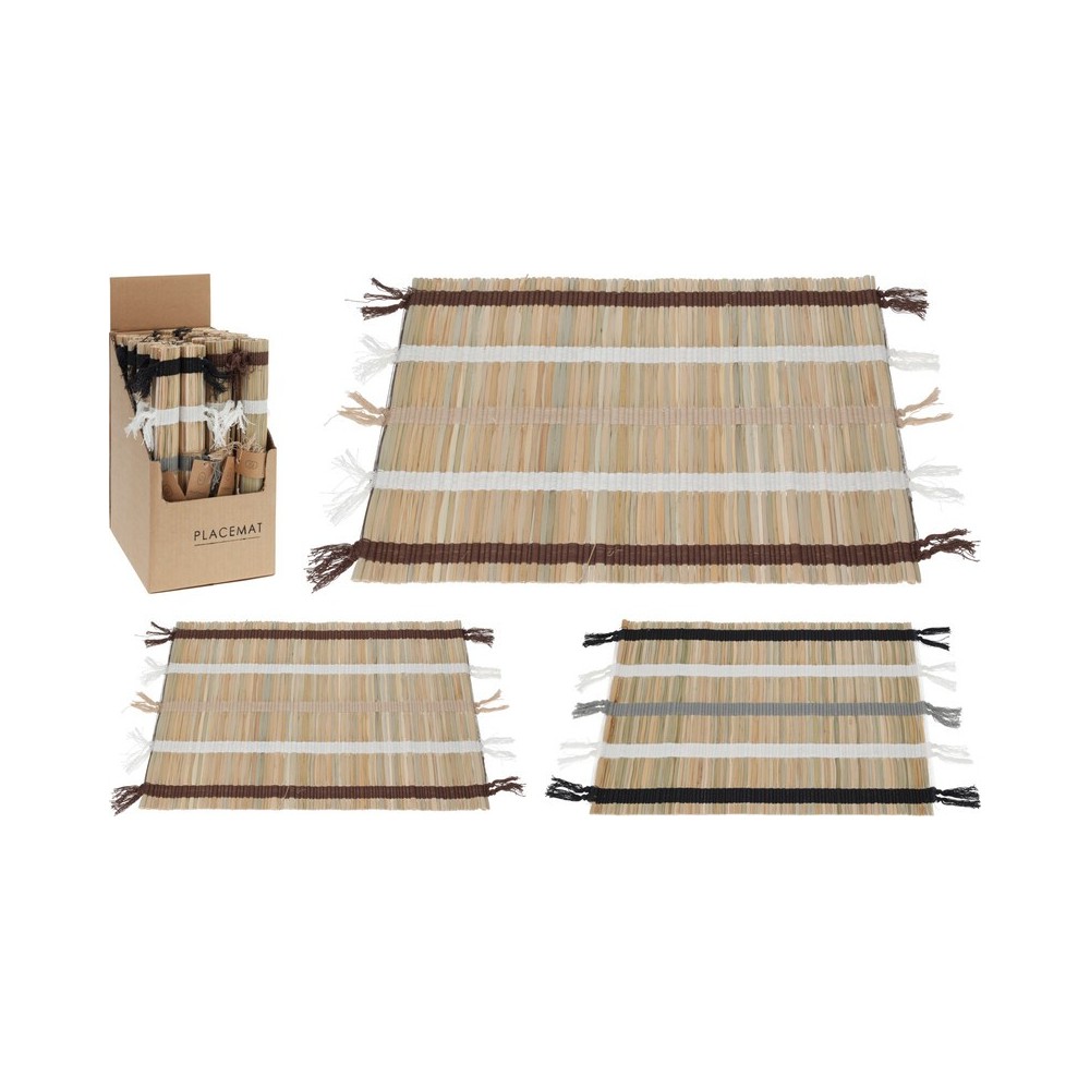 SET DE TABLE RECTANGULAIRE 35X45CM 2ASS À RAYURES