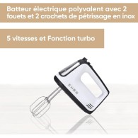 BATTEUR SEVERIN ÉLECTRIQUE 400 W, AVEC 5 VITESSES