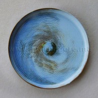 ASSIETTE PLATE  BLEU TORNADO 27CM