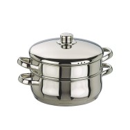 COUSCOUSSIER IBILI "OSLO" INOX + COUVERCLE INOX - 24 Ø CM - 3,5 L