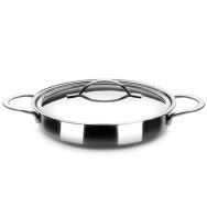 PLAT ROND IBILI AVEC COUVERCLE INOX NOAH 28 CM