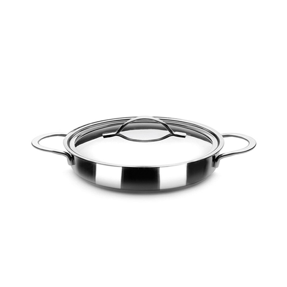 PLAT ROND IBILI AVEC COUVERCLE INOX NOAH 28 CM