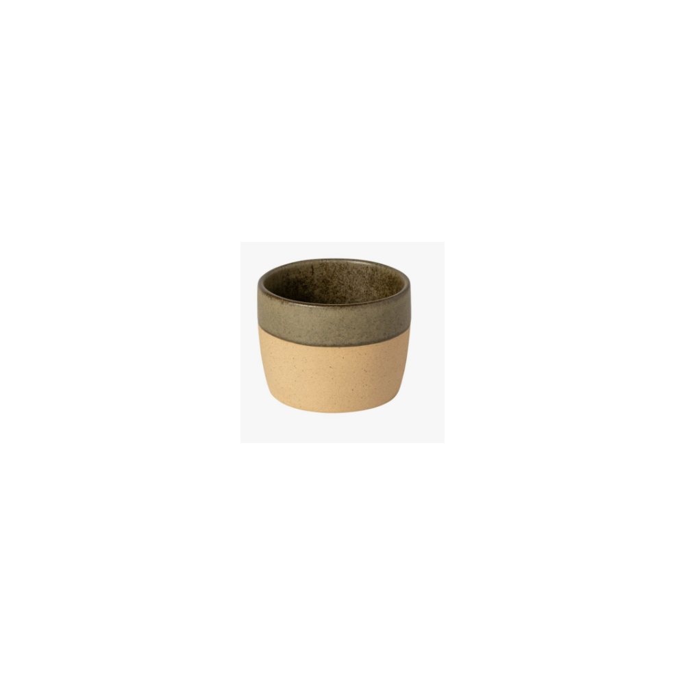 TASSE LUNGO EN GRES JAUNE ARENITO VERT OLIVE