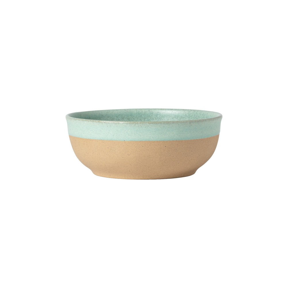BOL EN GRES JAUNE ARENITO TURQUOISE 18 CM
