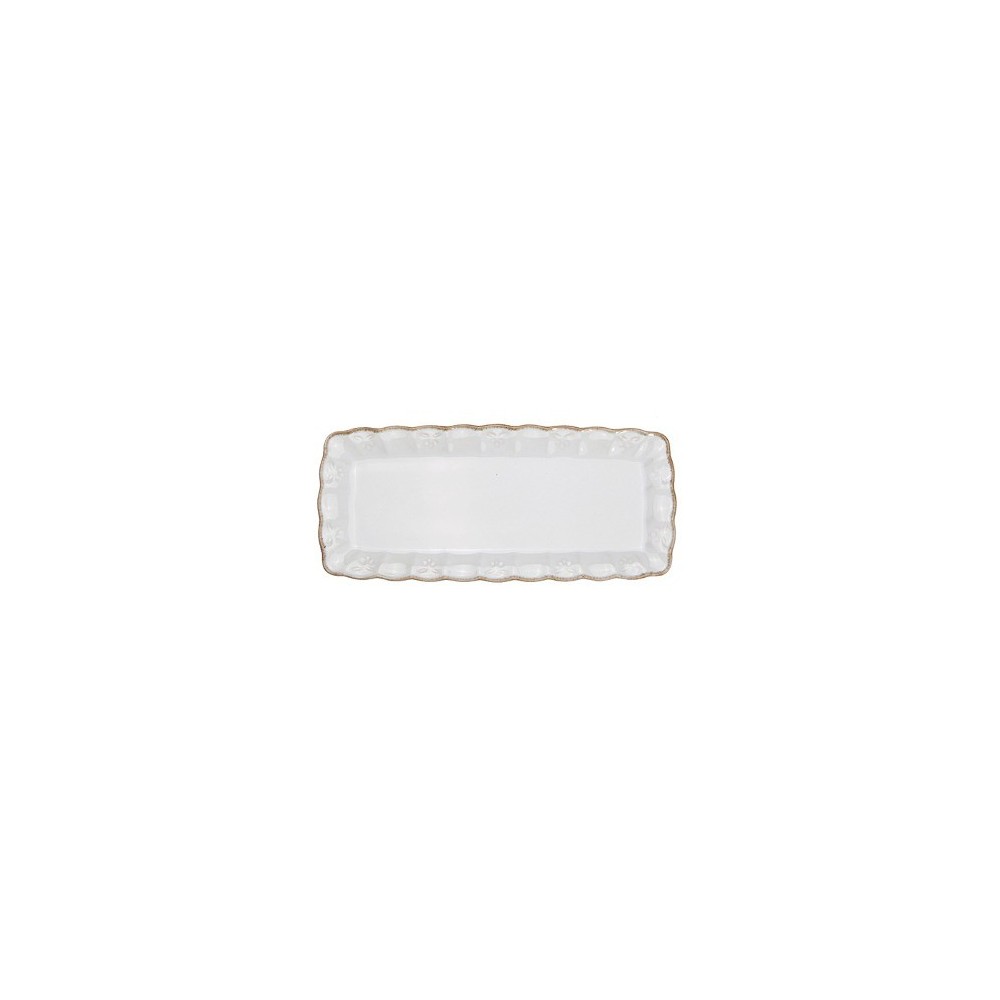 PLAT RECTANGULAIRE VALENTINA BLANC 30 CM
