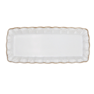 PLAT RECTANGULAIRE VALENTINA BLANC 30 CM