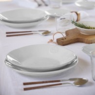 ASSIETTE CREUSE ROND 25  CM -BLANC