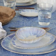 BOL OVALE BLEU  15 cm