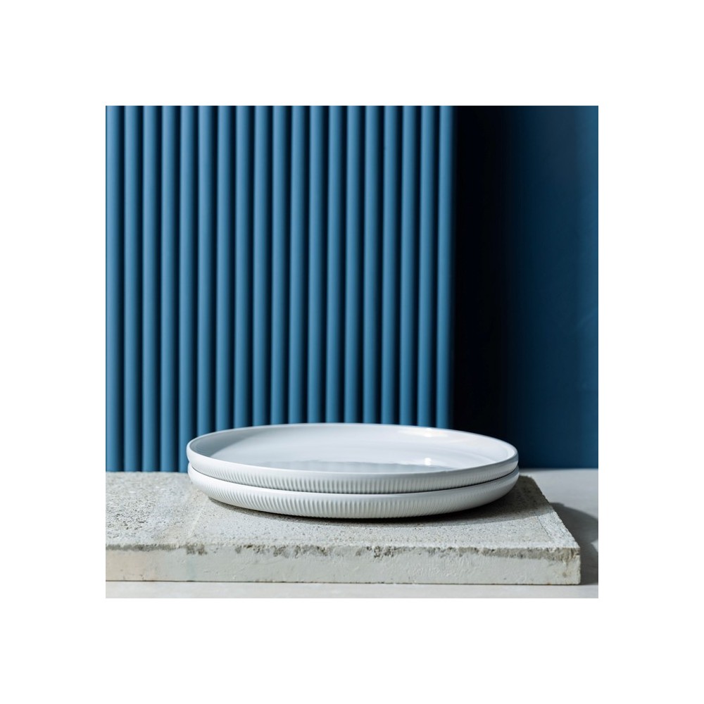 ASSIETTE 27 CM PURE BLANC RAYURES