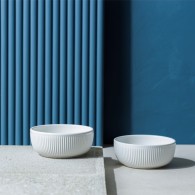 BOL 12 CM PURE BLANC RAYURES