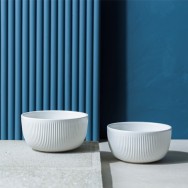 BOL 14 CM PURE BLANC RAYURES