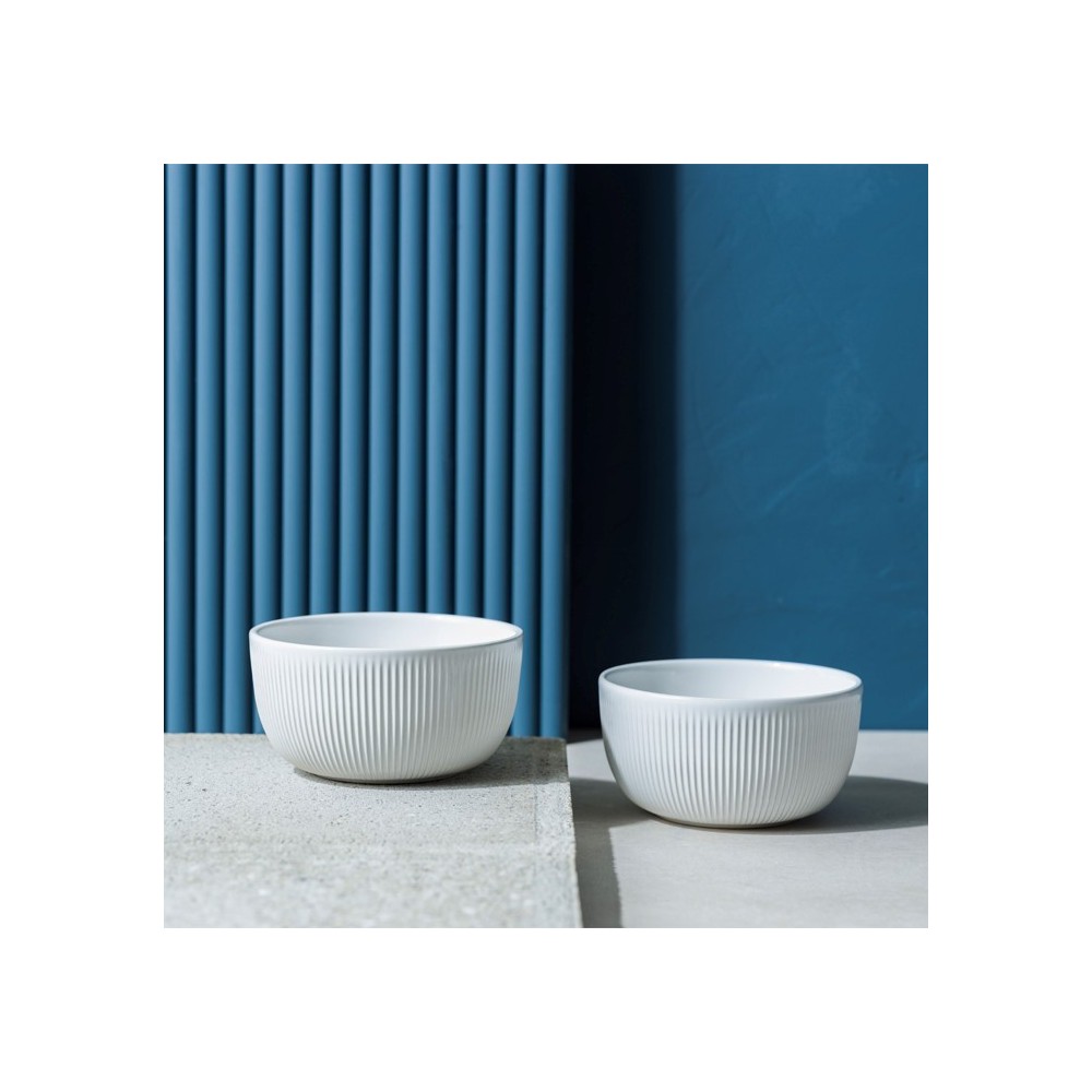 BOL 14 CM PURE BLANC RAYURES