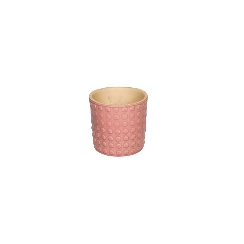 CACHE-POT EN GRES ROSE