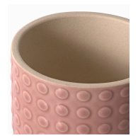 CACHE-POT EN GRES ROSE