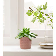 CACHE-POT EN GRES ROSE