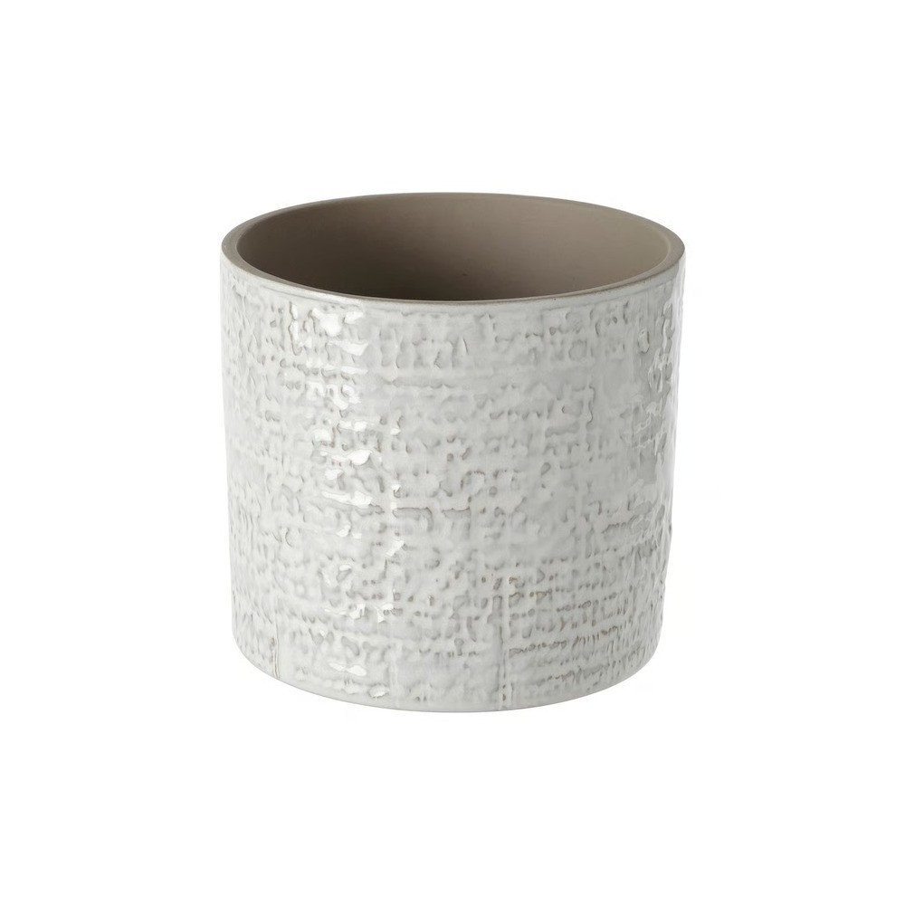 CACHE-POT EN CERAMIQUE BLANC 13 CM