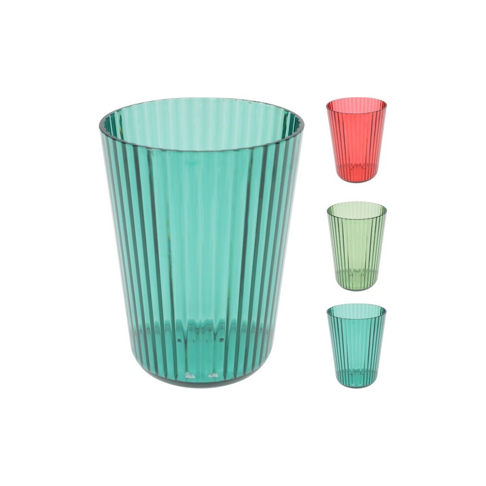VERRE À BOIRE EN 3 COULEURS ASSORTIES