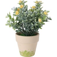 FLEUR ARTIFICIELLE AVEC POT, CÉRAMIQUE