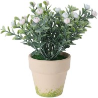 FLEUR ARTIFICIELLE AVEC POT, CÉRAMIQUE