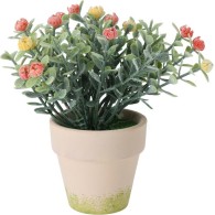 FLEUR ARTIFICIELLE AVEC POT, CÉRAMIQUE