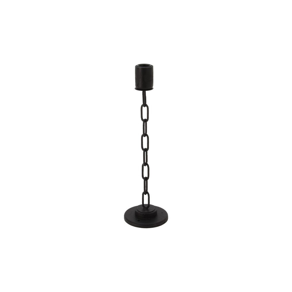 BOUGEOIR AVEC CHAÎNE EN NOIR