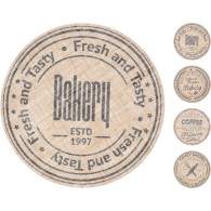 SET DE TABLE ROND EN JUTE 38CM MOTIF BOULANGERIE