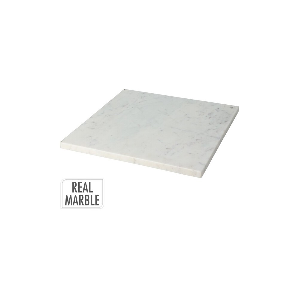 PLANCHE CARRÉE EN MARBRE BLANC