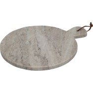 PLANCHE  RONDE EN MARBRE GRIS 32 x 26 x 2 cm