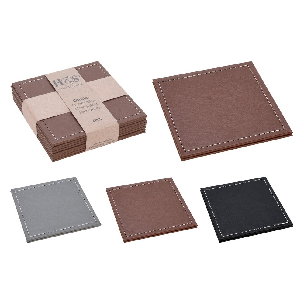 LOT DE 4 SOUS-VERRES 3 MODELES ASSORTIS