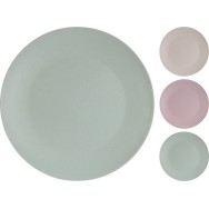 ASSIETTE PLATE BAMBOU/MÉLAMINE  3 COULEURS 24 CM