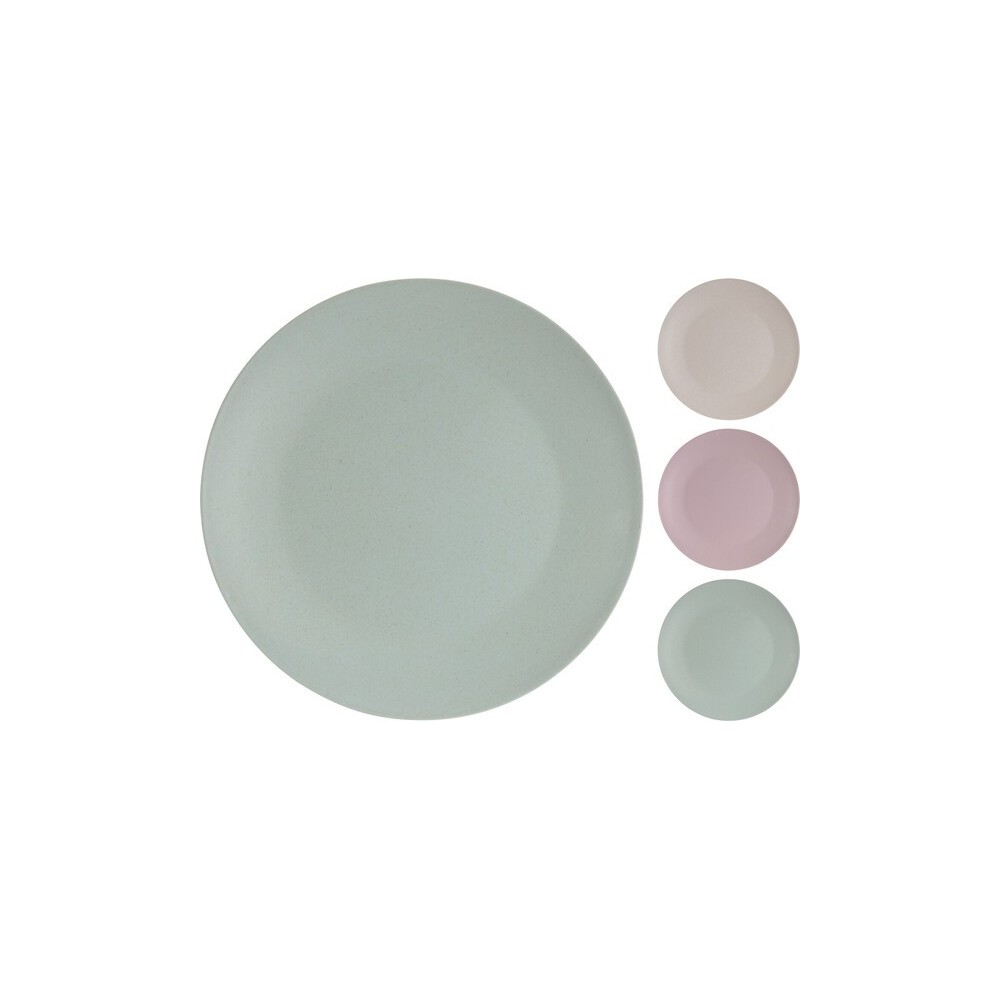 ASSIETTE PLATE BAMBOU/MÉLAMINE  3 COULEURS 24 CM