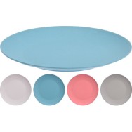 ASSIETTE PLATE BAMBOU/MÉLAMINE  4 COULEURS 24 CM