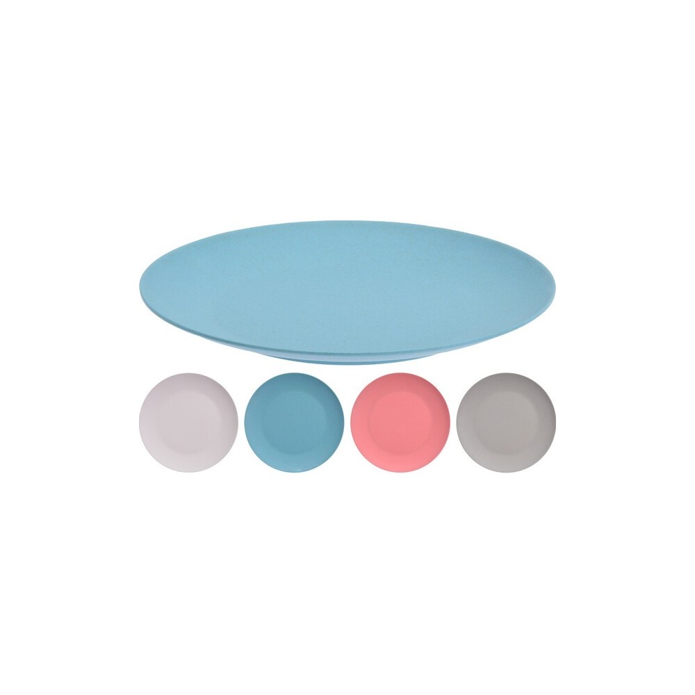 ASSIETTE PLATE BAMBOU/MÉLAMINE 4 COULEURS 24 CM ASSIETTE PLATE BAMBOU/MÉLAMINE 4 COULEURS 24 CM