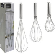 LOT DE 3 FOUETS EN INOX
