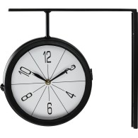 HORLOGE DOUBLE FACE SUR SUPPORT, DIAMÈTRE 20 CM