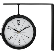 HORLOGE DOUBLE FACE SUR SUPPORT, DIAMÈTRE 20 CM