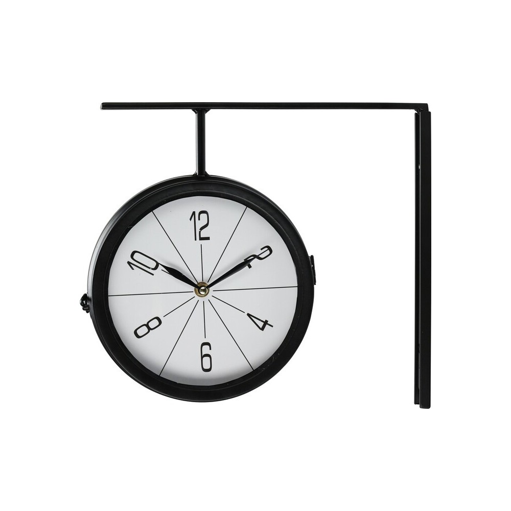 HORLOGE DOUBLE FACE SUR SUPPORT, DIAMÈTRE 20 CM HORLOGE DOUBLE FACE SUR SUPPORT, DIAMÈTRE 20 CM