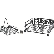 PORTE-SERVIETTES EN MÉTAL NOIR