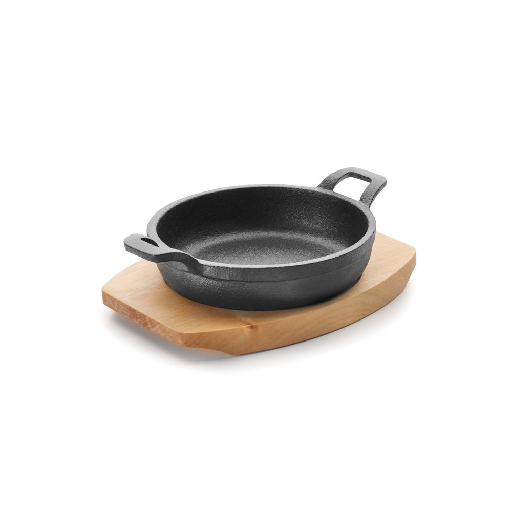 PLAT ROND LACOR "MAGMA" AVEC SUPPORT EN BOIS